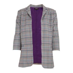 Girls On Film Womens/Ladies Avenue Check Blazer / Gray